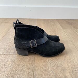 UGG Black Ankle Boots with Buckle